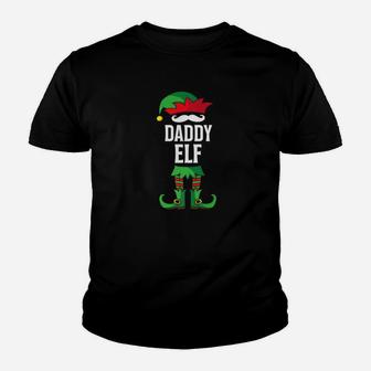 Daddy Elf Costume Christmas Holiday Matching Family Kid T-Shirt - Seseable