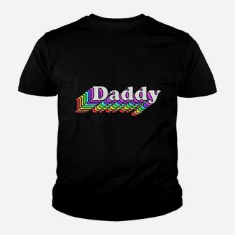 Daddy Gay Daddy Bear Retro Lgbt Rainbow Lgbtq Pride Kid T-Shirt - Seseable