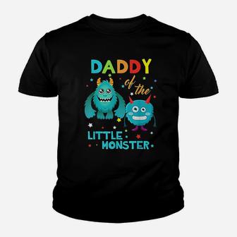 Daddy Of The Little Monster Birthday Family Monster Kid T-Shirt - Seseable