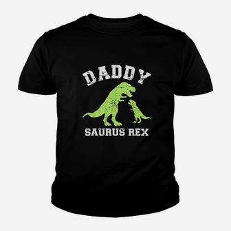 Daddy Saurus Rex Dinosaur Fathers Day Gift For Dad Kid T-Shirt - Seseable