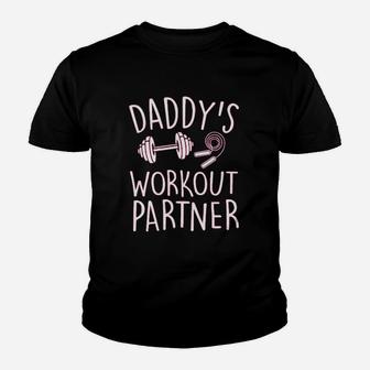 Daddys Workout Partner, dad birthday gifts Kid T-Shirt - Seseable