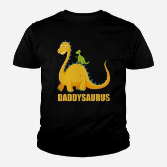 Daddysaurus Funny Dinosaur For Dad Kid T-Shirt - Seseable