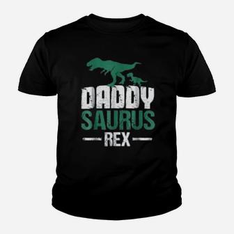 Daddysaurus Rex Fathers Day Dinosaur Daddy Funny Kid T-Shirt - Seseable