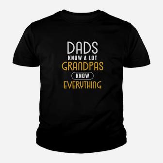 Dads Know A Lot Grandpas Know Everything Fathers Day Gift Premium Kid T-Shirt - Seseable