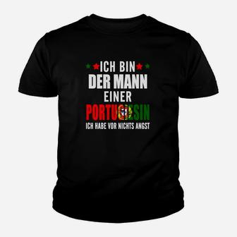 Der Mann Einer Portugiesin Kinder T-Shirt - Seseable