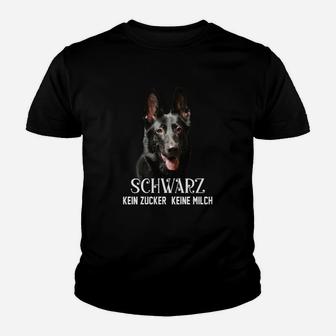 Deutscher Schäferhund Schwarz Kein Zucker Keine Milch Kinder T-Shirt - Seseable