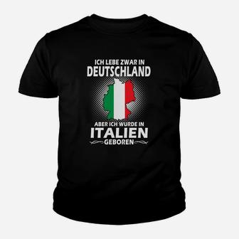 Deutschland-Italien Binationales Kinder Tshirt, Geboren in Italien Lebe in Deutschland - Seseable