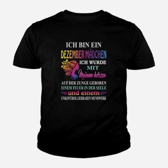Dezember Mädchen Kinder Tshirt, Motiv für Geburtstag im Dezember - Seseable