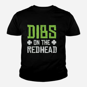 Dibs On The Redhead Funny St Patricks Day Kid T-Shirt - Seseable