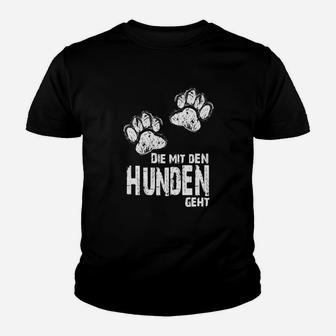 Die Mit Dem Hunden Geht  2 Kinder T-Shirt - Seseable