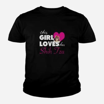 Dieses Mädchen Liebt Ihr Shih Tzu 04Juli Kinder T-Shirt - Seseable