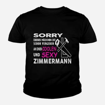 Dieses Mädchen Liebt Ihren Zimmermann Kinder T-Shirt - Seseable