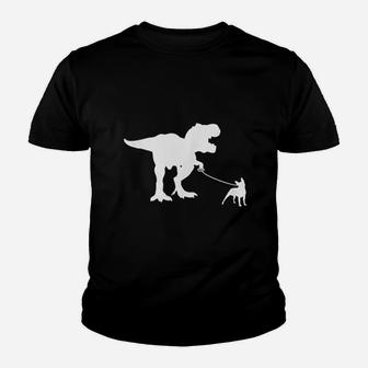 Dinosaur And Dog Kid T-Shirt - Seseable