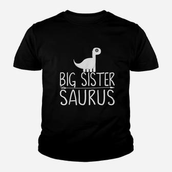 Dinosaur Big Sister Saurus Funny Dino Gift Girl Kids Girls Kid T-Shirt - Seseable