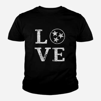 Distressed Vintage Tennessee State Flag Retro Love Tennessee Kid T-Shirt - Seseable
