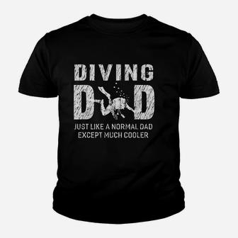 Diving Dad Gifts For Father Scuba Diving Kid T-Shirt - Seseable