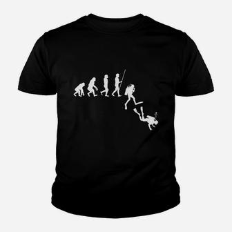 Diving Evolution Evolution Of Man Funny Scuba Dive Ocean Kid T-Shirt - Seseable