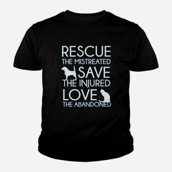 Dog And Cat Adoption Pet Rescue Animal Kid T-Shirt - Seseable