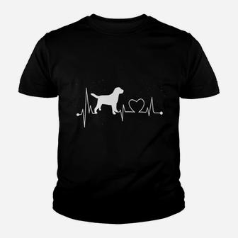 Dog Graphic With Heartbeats Kid T-Shirt - Seseable