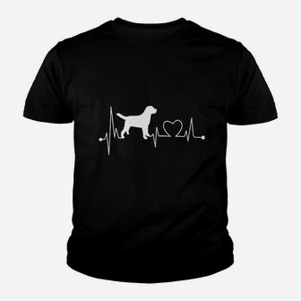 Dog Graphic With Heartbeats Kid T-Shirt - Seseable