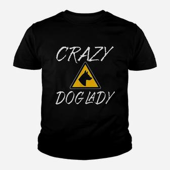 Dog Lover Funny Gift Crazy Dog Lady Kid T-Shirt - Seseable