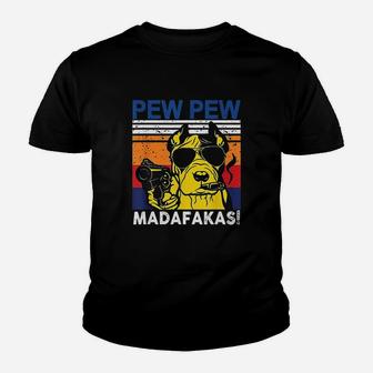 Dog Pew Pew Madafakas Kid T-Shirt - Seseable