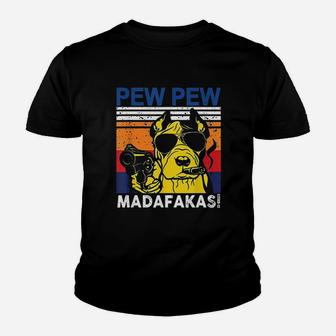 Dog Pew Pew Madafakas Kid T-Shirt - Seseable