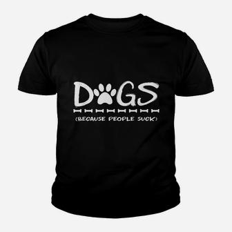 Dogs Because People Dogs Kid T-Shirt - Seseable