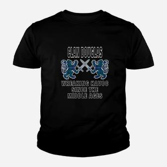 Douglas Scottish Tartan Scotland Family Clan Name Kid T-Shirt - Seseable