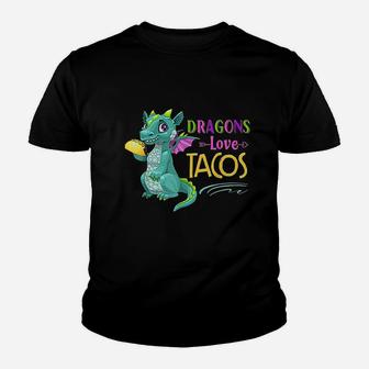 Dragons Love Tacos Cool Fish Tacos Dish Funny Kid T-Shirt - Seseable