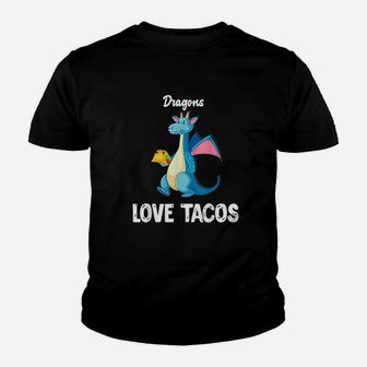 Dragons Love Tacos Funny Tacos Lover Gifts Kid T-Shirt - Seseable