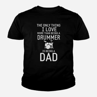 Drummer Dad Happy Good Dad Father Day Drummer Kid T-Shirt - Seseable