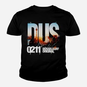 Düsseldorf Skyline Kinder Tshirt, Original DUS Q2H Design - Seseable