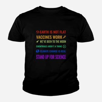Earth Is Not Flat Vaccines Work Youth T-shirt - Seseable