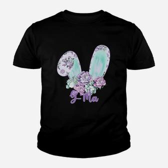 Easter Bunny With Flowers G Ma Great Family Gift For Women Kid T-Shirt - Seseable