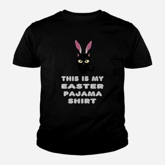 Easter Pajama Funny Kitten Spring Bunny Cute Cat Ears Kid T-Shirt - Seseable