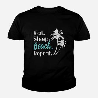 Eat Sleep Beach Repeat Summer Vacation Family Matching Kid T-Shirt | Seseable CA