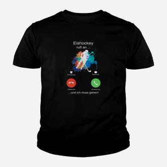 Eishockey-Begeisterung Herren Kinder Tshirt, Anruf Design & Lustiger Spruch - Seseable