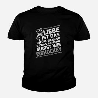 Eishockey-Liebhaber Kinder Tshirt, Spiel-Leidenschaft und Liebe - Seseable