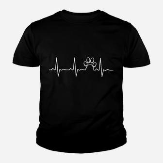 EKG Herzschlag Bowling Herren Kinder Tshirt, Schwarz mit Motiv - Seseable