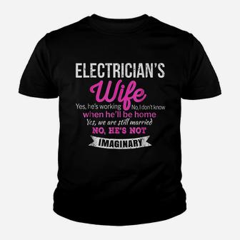 Electrician Wife Gift Funny Wedding Anniversary Kid T-Shirt - Seseable