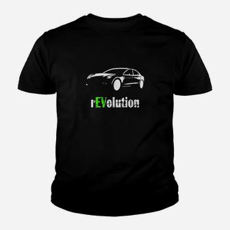 Elektrische Auto-Revolution Batterie Ev Kinder T-Shirt - Seseable