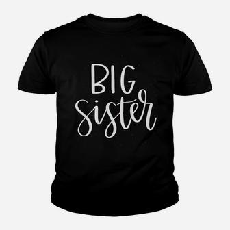 Ella Cole Company Cursive Big Sister Announcement Kid T-Shirt - Seseable