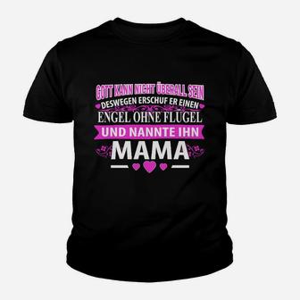 Engel ohne Flügel Mama Damen Kinder Tshirt, Muttertag Aufdruck Tee - Seseable