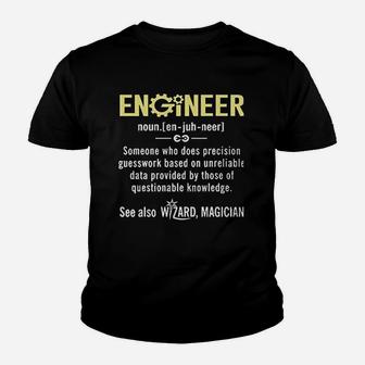 Engineer Funny Engineer Meaning Funny Definition Nerdy Science Geek Kid T-Shirt - Seseable