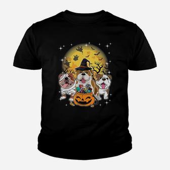 English Bulldog Halloween Kid T-Shirt - Seseable