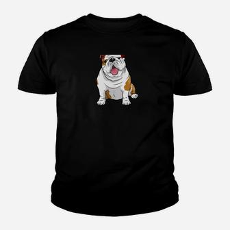 English Bulldogs Funny Bulldogs Pups Holidays Back Kid T-Shirt - Seseable