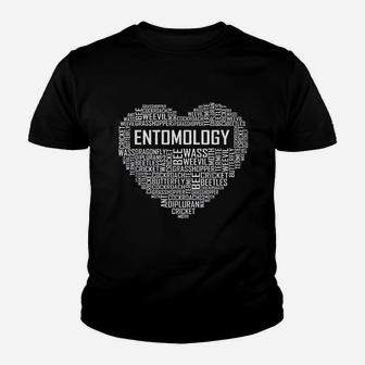 Entomology Heart Gifts Entomologist Gifts Bugs Collector Kid T-Shirt - Seseable