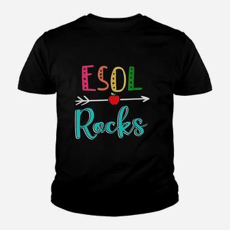 Esol Rocks Teacher Back To School Kid T-Shirt - Seseable
