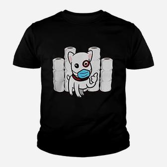 Essential Dog With Toilet Paper Kid T-Shirt - Seseable